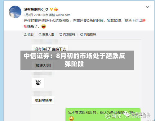 中信证券：8月初的市场处于超跌反弹阶段
