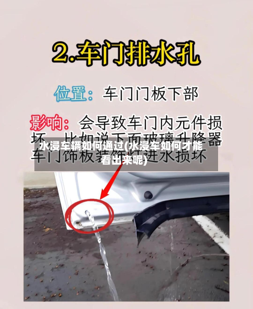 水浸车辆如何通过(水浸车如何才能看出来呢)-第2张图片