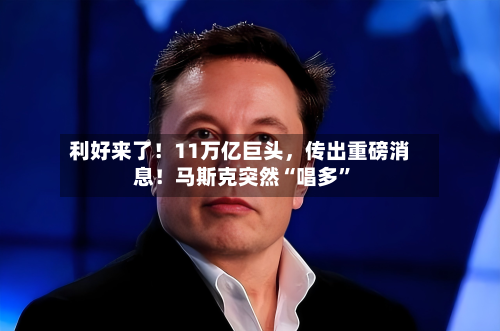 利好来了！11万亿巨头，传出重磅消息！马斯克突然“唱多”-第2张图片
