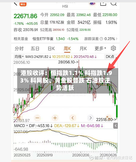 港股收评：恒指跌1.1% 科指跌1.93% 科网股、黄金股普跌 石油股逆势活跃-第2张图片