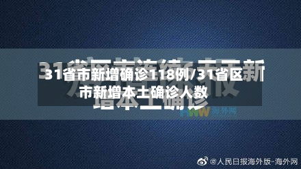 31省市新增确诊118例/31省区市新增本土确诊人数