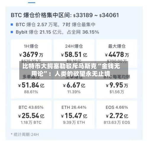 比特币大鳄塞勒驳斥马斯克“金钱无用论”：人类的欲望永无止境-第3张图片