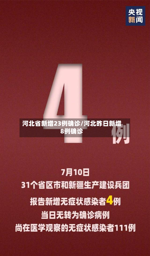 河北省新增23例确诊/河北昨日新增8例确诊