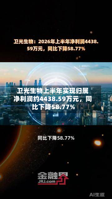 卫光生物上半年实现归属净利润约4438.59万元	，同比下降58.77%-第2张图片