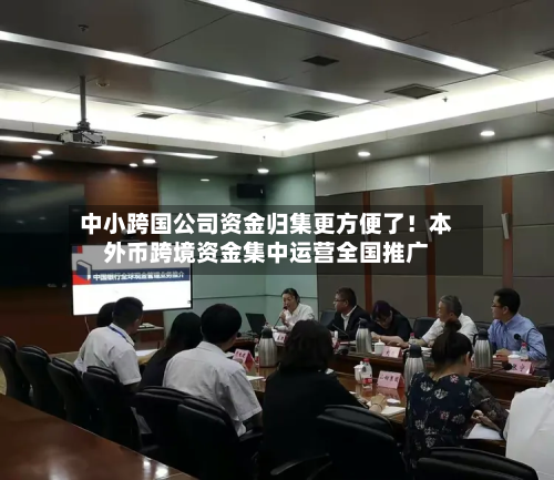 中小跨国公司资金归集更方便了！本外币跨境资金集中运营全国推广