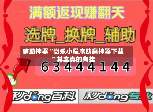 辅助神器“微乐小程序助赢神器下载”其实真的有挂-第2张图片