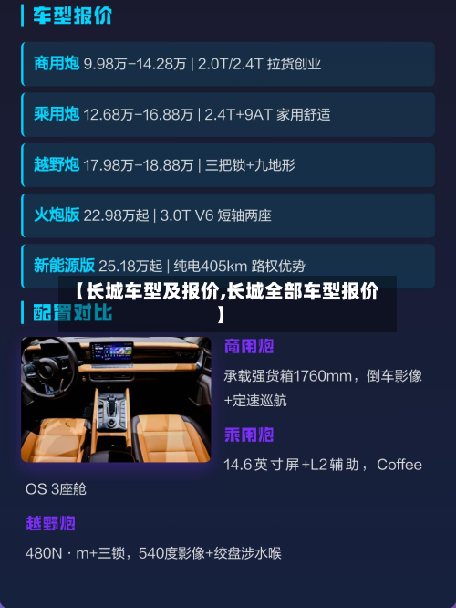 【长城车型及报价,长城全部车型报价】-第2张图片