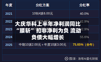 大庆华科上半年净利润同比“腰斩” 扣非净利为负 流动负债大幅增长-第3张图片