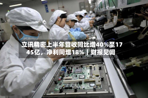 立讯精密上半年营收同比增40%至1745亿，净利同增18%｜财报见闻-第3张图片