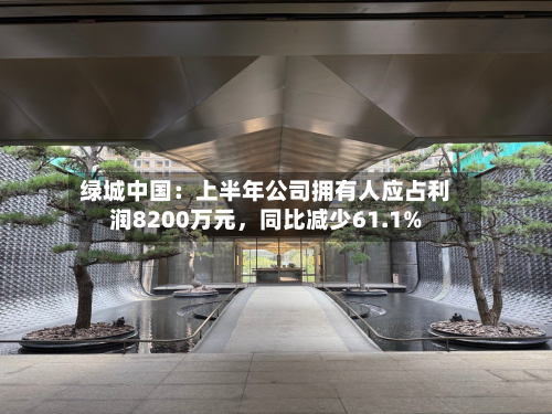 绿城中国：上半年公司拥有人应占利润8200万元	，同比减少61.1%-第1张图片
