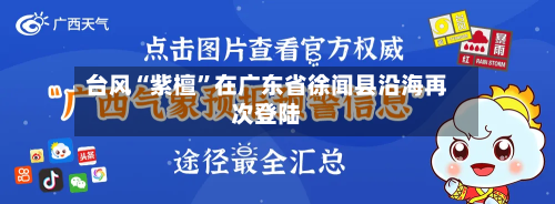 台风“紫檀”在广东省徐闻县沿海再次登陆-第2张图片