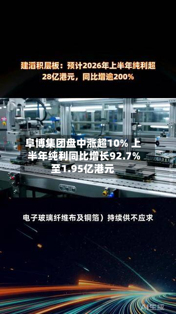 阜博集团盘中涨超10% 上半年纯利同比增长92.7%至1.95亿港元-第2张图片