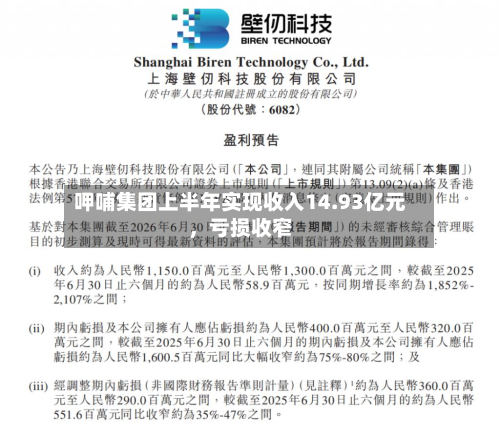 呷哺集团上半年实现收入14.93亿元	，亏损收窄-第1张图片