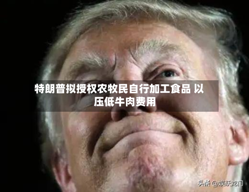 特朗普拟授权农牧民自行加工食品 以压低牛肉费用-第3张图片