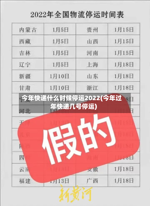 今年快递什么时候停运2022(今年过年快递几号停运)-第3张图片