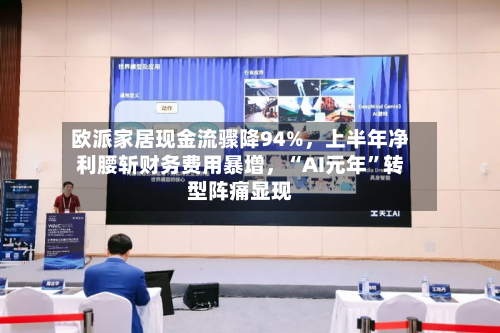 欧派家居现金流骤降94%，上半年净利腰斩财务费用暴增，“AI元年”转型阵痛显现-第3张图片