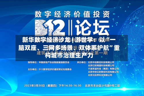 新华数字经济沙龙 | 游世学：以“一脑双座、三网多场景	、双体系护航”重构城市治理生产力-第2张图片