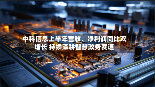 中科信息上半年营收	、净利润同比双增长 持续深耕智慧政务赛道-第1张图片