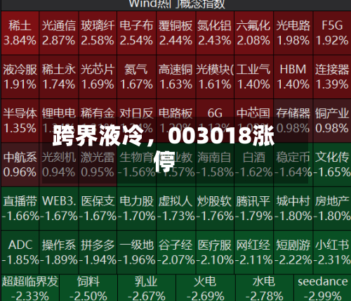 跨界液冷	，003018涨停-第1张图片