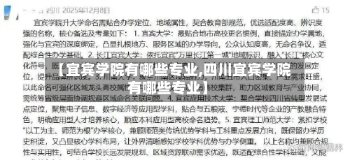 【宜宾学院有哪些专业,四川宜宾学院有哪些专业】
