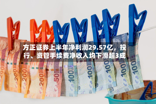 方正证券上半年净利润29.57亿，投行、资管手续费净收入均下滑超3成-第2张图片