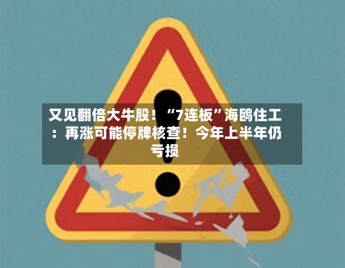 又见翻倍大牛股！“7连板”海鸥住工：再涨可能停牌核查！今年上半年仍亏损-第3张图片