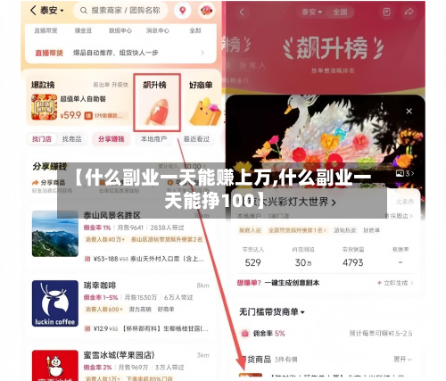 【什么副业一天能赚上万,什么副业一天能挣100】