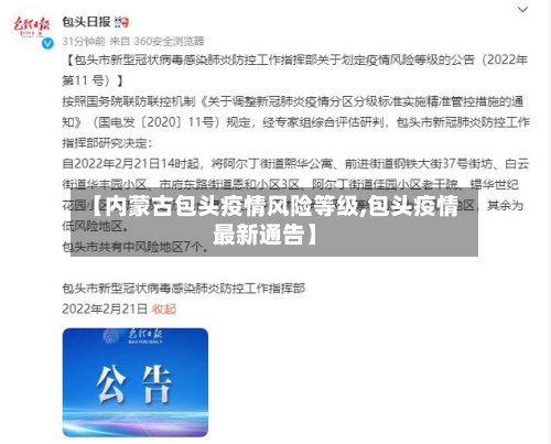 【内蒙古包头疫情风险等级,包头疫情最新通告】-第2张图片