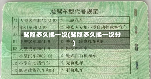 驾照多久换一次(驾照多久换一次分)-第2张图片