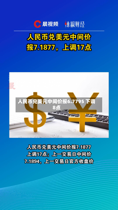 人民币兑美元中间价报6.7795 下调8点-第2张图片