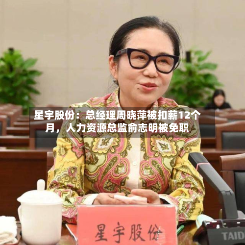星宇股份：总经理周晓萍被扣薪12个月，人力资源总监俞志明被免职-第2张图片