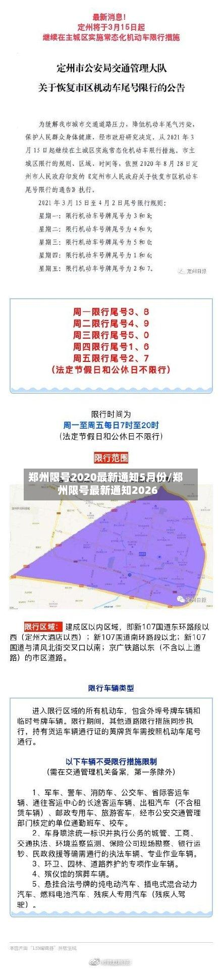 郑州限号2020最新通知5月份/郑州限号最新通知2026-第3张图片