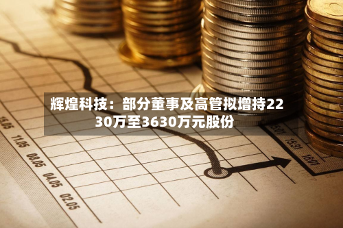 辉煌科技:部分董事及高管拟增持2230万至3630万元股份-第3张图片