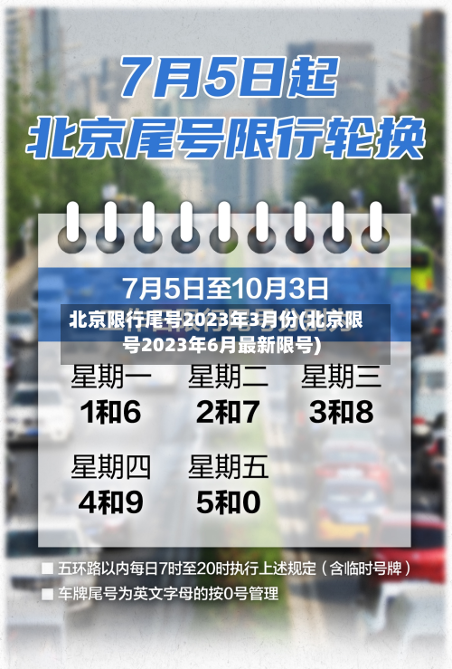 北京限行尾号2023年3月份(北京限号2023年6月最新限号)
