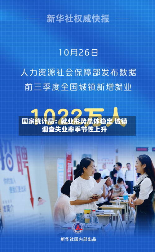 国家统计局：就业形势总体稳定 城镇调查失业率季节性上升-第2张图片