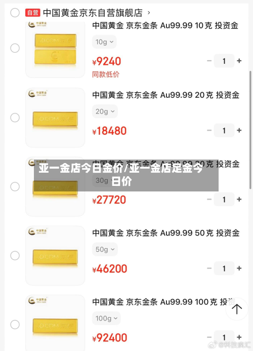 亚一金店今日金价/亚一金店足金今日价