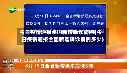 今日疫情通报全国新增确诊病例(今日疫情通报全国新增确诊病例多少)-第1张图片