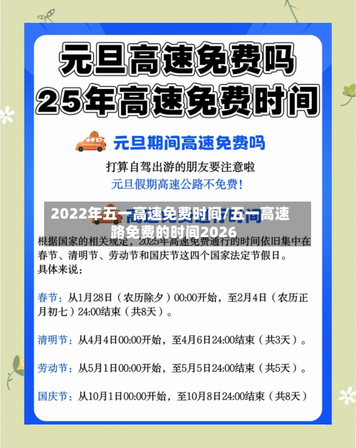 2022年五一高速免费时间/五一高速路免费的时间2026