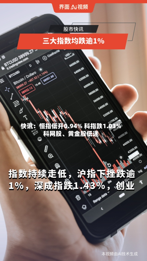 快讯：恒指低开0.94% 科指跌1.03% 科网股	、黄金股低迷-第1张图片