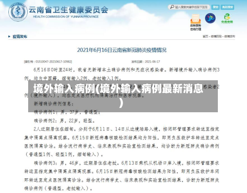 境外输入病例(境外输入病例最新消息)