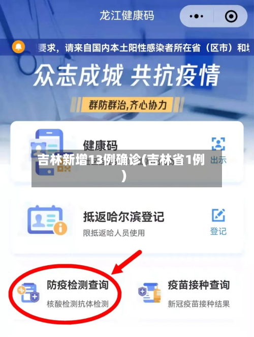 吉林新增13例确诊(吉林省1例)-第2张图片