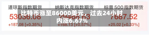 比特币涨至86000美元，过去24小时内涨6.67%-第2张图片