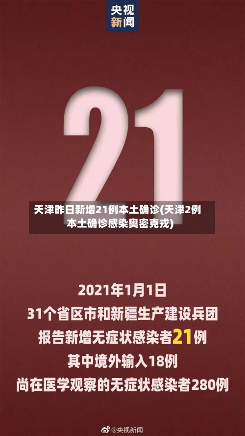 天津昨日新增21例本土确诊(天津2例本土确诊感染奥密克戎)-第2张图片