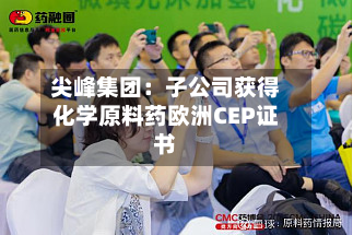 尖峰集团：子公司获得化学原料药欧洲CEP证书-第1张图片