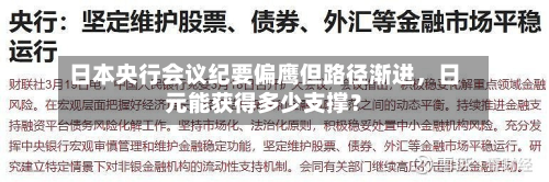 日本央行会议纪要偏鹰但路径渐进	，日元能获得多少支撑？-第1张图片