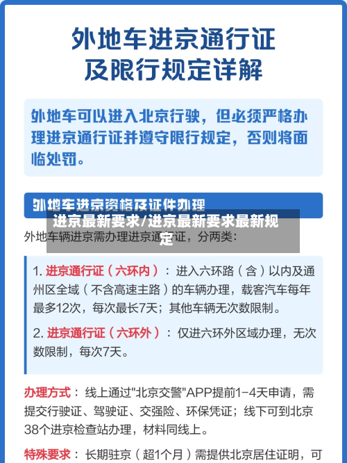进京最新要求/进京最新要求最新规定