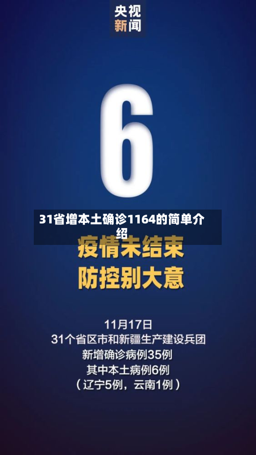 31省增本土确诊1164的简单介绍
