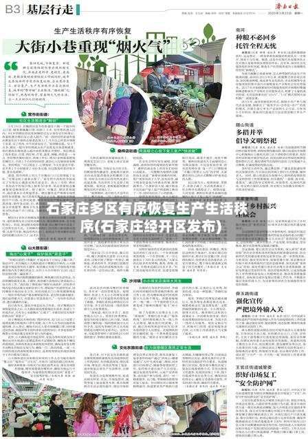 石家庄多区有序恢复生产生活秩序(石家庄经开区发布)