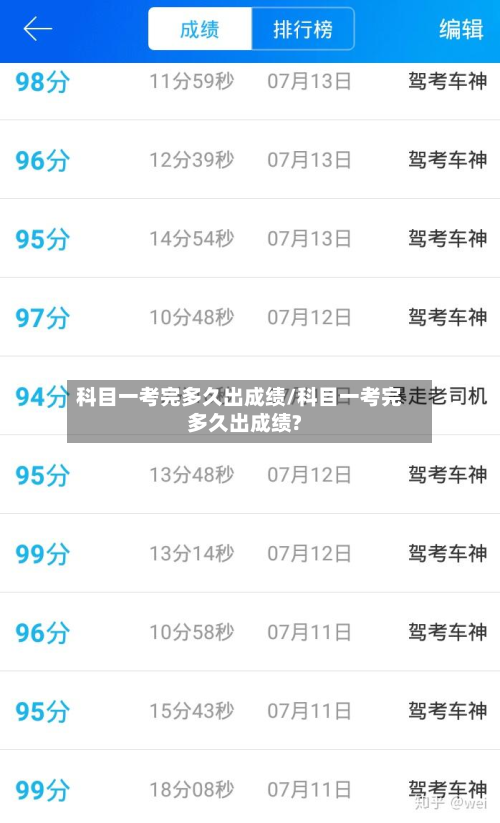科目一考完多久出成绩/科目一考完多久出成绩?-第2张图片