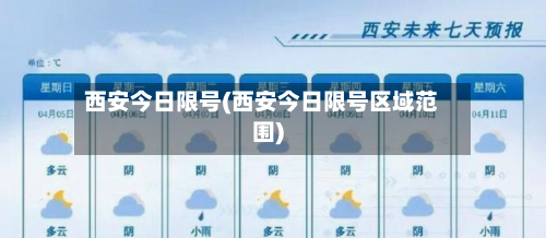 西安今日限号(西安今日限号区域范围)